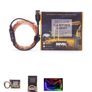 NEW LED String 100 Waterproof Camp Lights - Blue 35' Fairy Lights with Controls